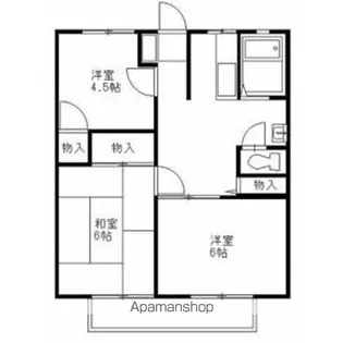 菊地ハイツA【2階】の間取り